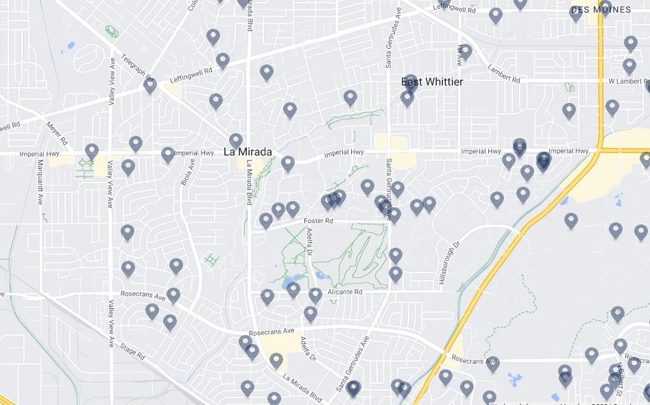 Social Media management Company service areas near La Mirada CA